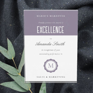 Cute Lavender Minimal Logo Award of Excellence  Photo Block