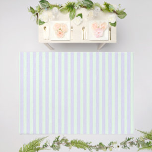 Cute Lavender & Mint Green Cabana Stripes Outdoor Rug