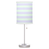 Cute Lavender & Mint Green Stripes Kids Table Lamp (Left)