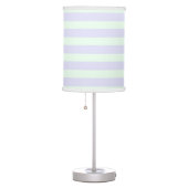 Cute Lavender & Mint Green Stripes Kids Table Lamp (Right)