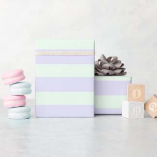 Cute Lavender & Mint Green Stripes 