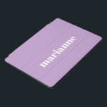 Cute Lavender Purple Solid Color Personalized Name<br><div class="desc">Cute Lavender Purple Solid Color Personalized Name iPad Pro Cover</div>