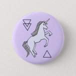 Cute Lavender Purple Unicorn Button at Zazzle