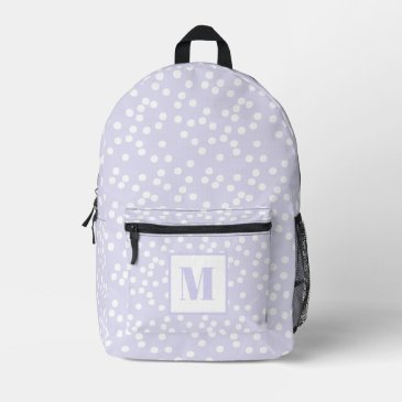 Cute Lavender & White Polkadots Monogrammed Kids