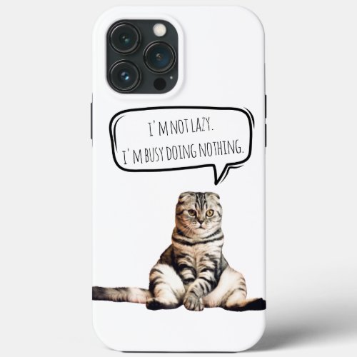 cute lazy cat speech bubble magnet Case_Mate iPho iPhone 13 Pro Max Case