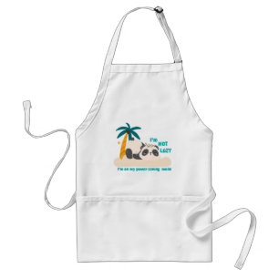 Cute lazy panda adult apron