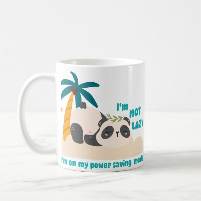Cute lazy panda  coffee mug (Left)