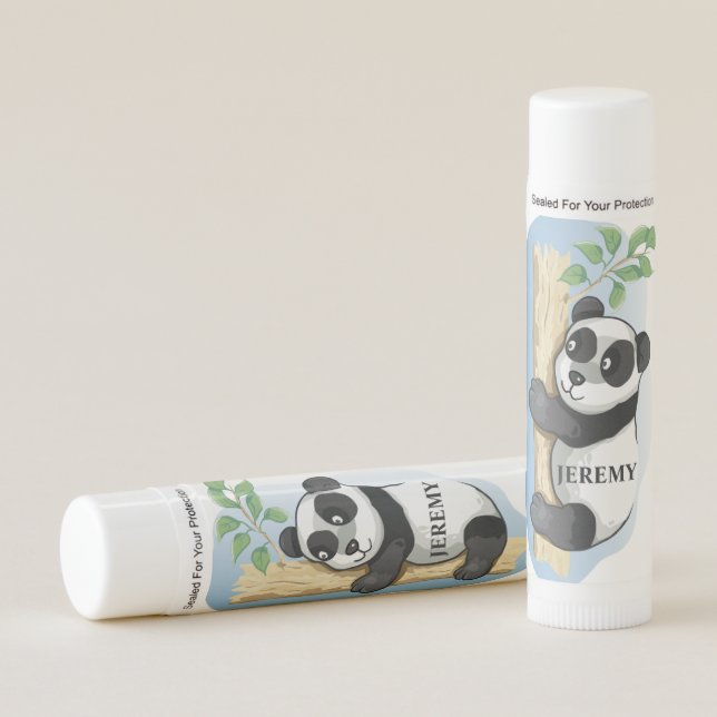 Cute Lazy Panda  Lip Balm (Front)