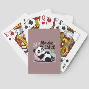 Cute Lazy Panda – “Maybe Later” Relaxing Panda Poker Cards
