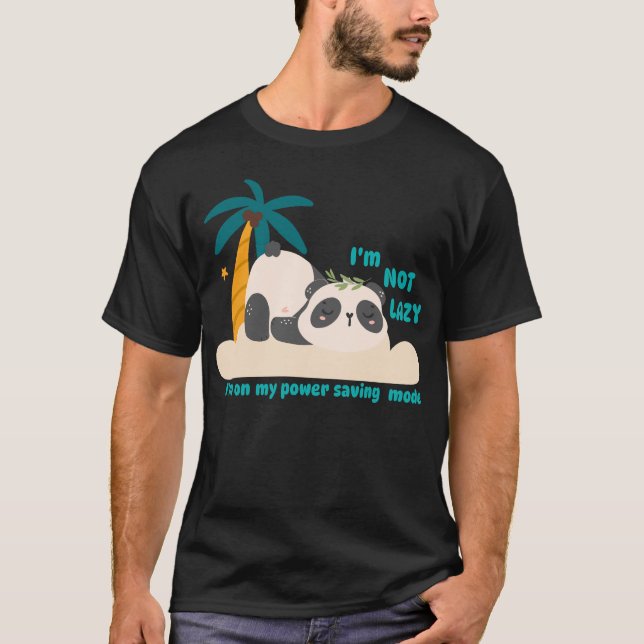 Cute lazy panda  T-Shirt (Front)