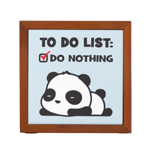 Cute Lazy Panda _ To Do List _ NOTHING _ Funny PencilPen Holder