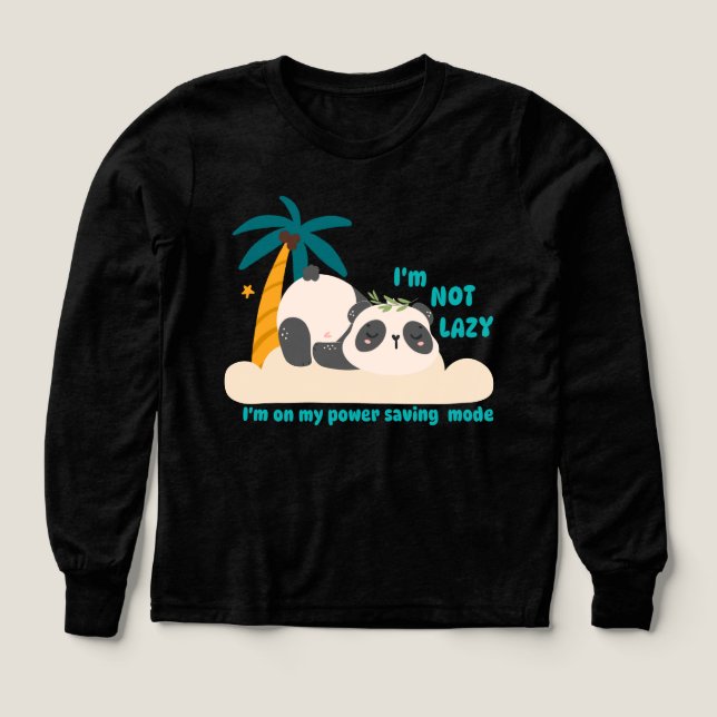 Cute lazy panda Tri-Blend shirts (Design Front)