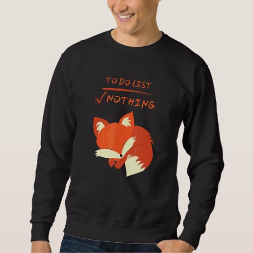 Cute Lazy Sleeping Baby Fox Marine Life Animals Sweatshirt