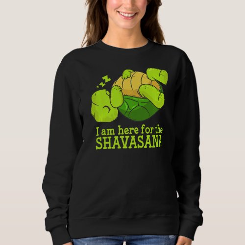 Cute Lazy Turtle Loves Shavasana And Yoga Sweatshirt