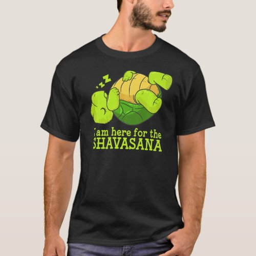 Cute Lazy Turtle Loves Shavasana And Yoga T_Shirt