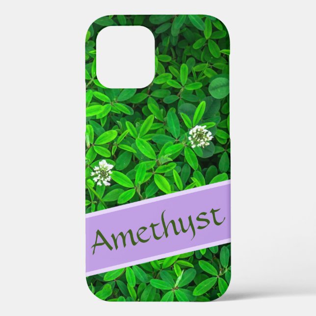 Cute Leafy Botanical Personalized Pattern Case-Mate iPhone Case (Back)