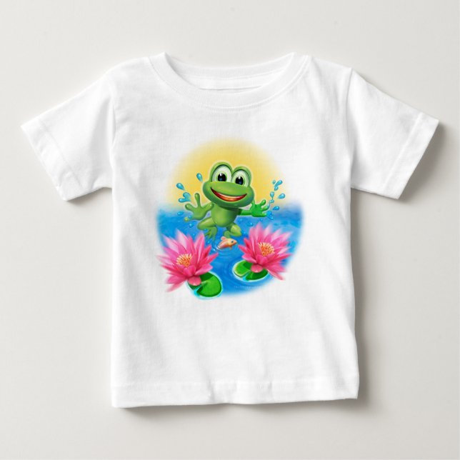 Cute Leapfrog Ruffle T shirt birthday personalized (Front)