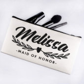 Cute Leaves And Heart Canvas Cosmetic Bag (Front)