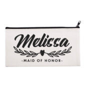 Cute Leaves And Heart Canvas Cosmetic Bag (Front)