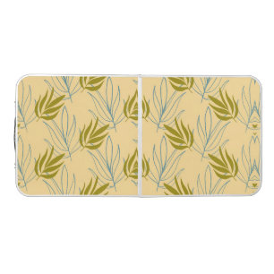 Cute leaves on pink pattern beer pong table