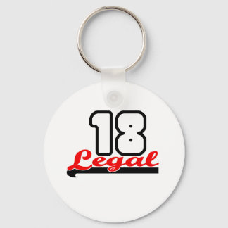 Cute, "Legal 18" design Keychain