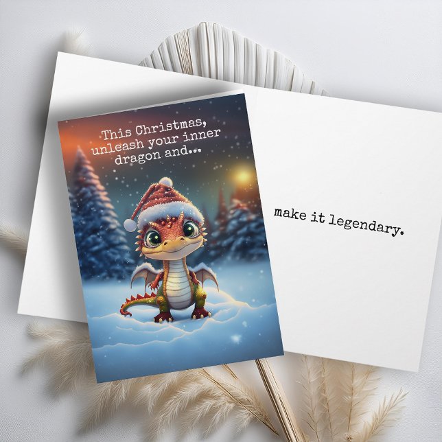 Cute Legendary Dragon Christmas Card (Creator Uploaded)