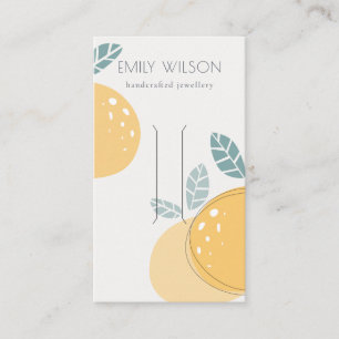 Cute Lemon Abstract Fruity Bold Hair Clip Display Business Card