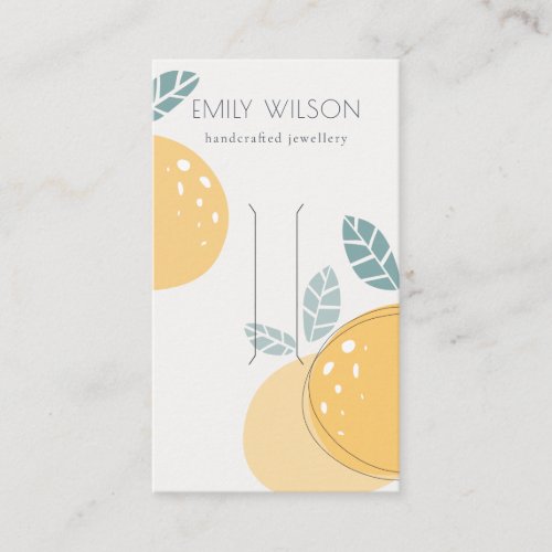 Cute Lemon Abstract Fruity Bold Hair Clip Display Business Card