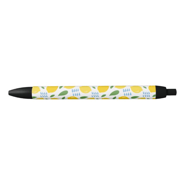 Cute lemon and green leaves pattern pen (Front)