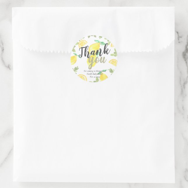 Cute lemon babyshower party favor stickers (Bag)