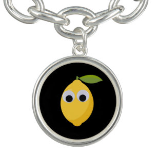 Cute Lemon Character with Googly Eyes Bracelet