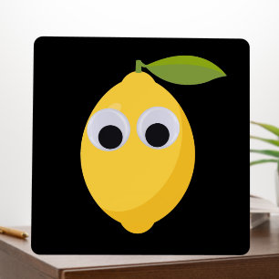 Cute Lemon Character with Googly Eyes Foam Board
