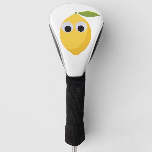 Cute Lemon Character with Googly Eyes  Golf Head Cover (Front)