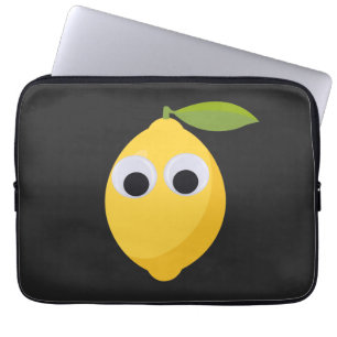 Cute Lemon Character with Googly Eyes  Laptop Sleeve