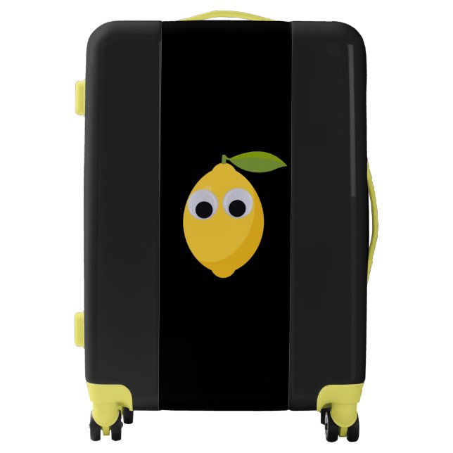 Cute Lemon Character with Googly Eyes  Luggage (Front)