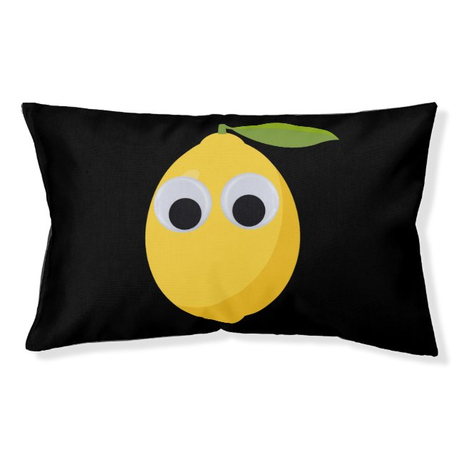 Cute Lemon Character with Googly Eyes  Pet Bed (Front)