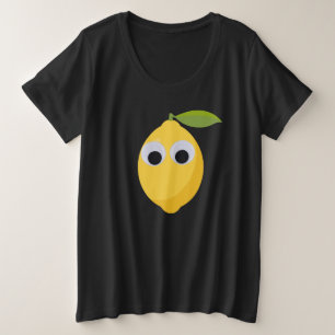 Cute Lemon Character with Googly Eyes Plus Size T-Shirt