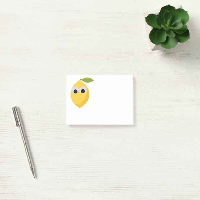 Cute Lemon Character with Googly Eyes  Post-it Notes (Office)