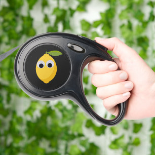 Cute Lemon Character with Googly Eyes  Retractable Pet Leash