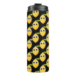 Cute Lemon Character with Googly Eyes Thermal Tumbler