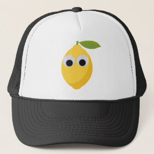 Cute Lemon Character with Googly Eyes Trucker Hat