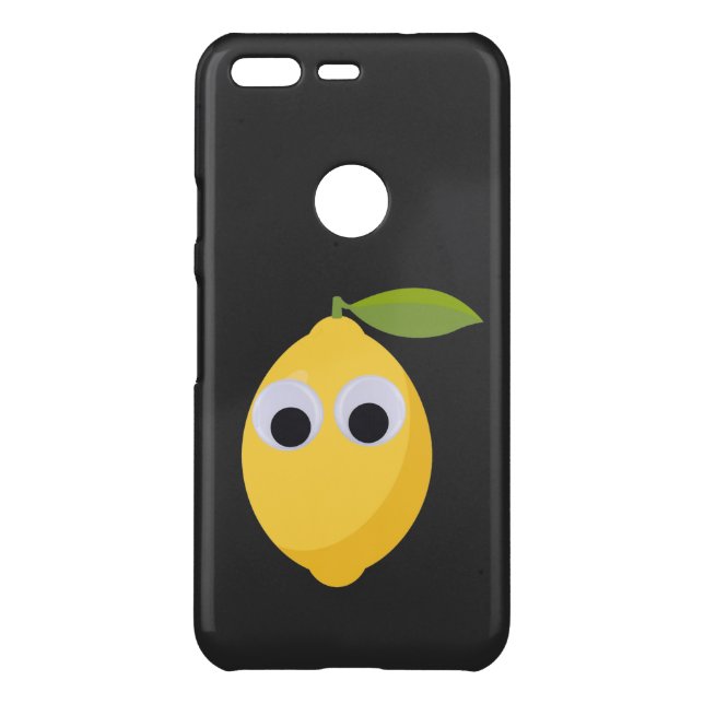 Cute Lemon Character with Googly Eyes  Uncommon Google Pixel Case (Back)