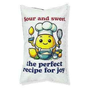 Cute Lemon Chef Baking Joyful Delights Pet Bed