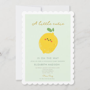 Cute Lemon Citrus  Baby Shower  Invitation