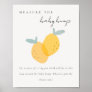 Cute Lemon Citrus Measure The Baby Bump Game Poster