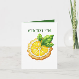 Cute lemon cookie customizable card
