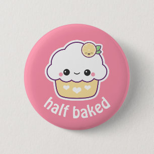 Cute Lemon Cupcake Button