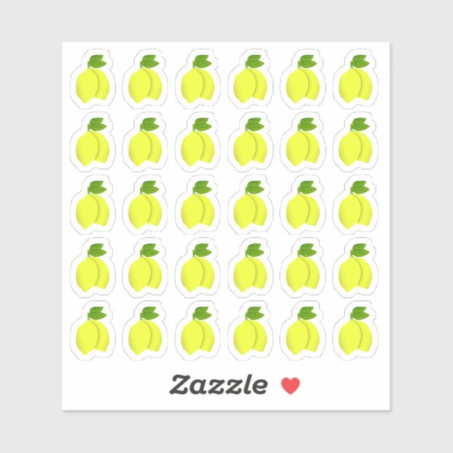Cute Lemon Fresh Citrus Fruit Food Summer Planner Sticker (Sheet)