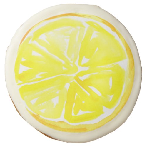 Cute lemon fruit birthday party cookies