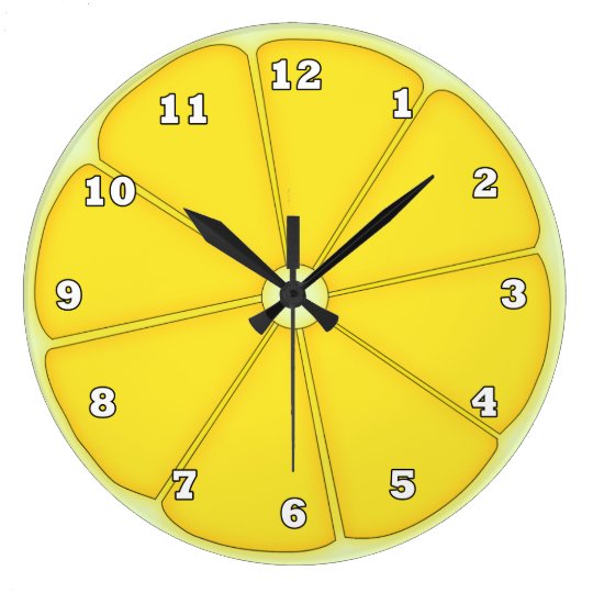 Cute Lemon fruit kitchen wall clock